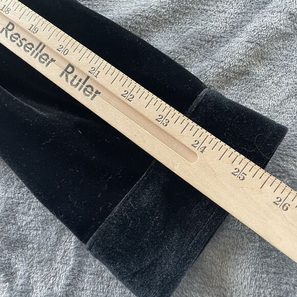 Vtg Quacker Factory Tunic Womens Medium Black Velvet Button Up Whimsigoth Fairy - Picture 8 of 9